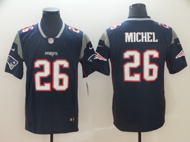 Men New England Patriots #26 Michel Blue Nike Vapor Untouchable Limited Player NFL Jerseys1->new england patriots->NFL Jersey